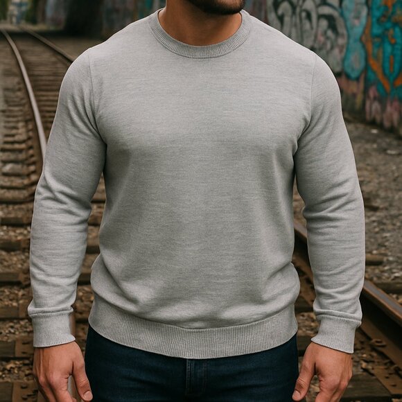 Goodfellow & Co Gray Long Sleeve Crewneck Sweater - Picture 1 of 11